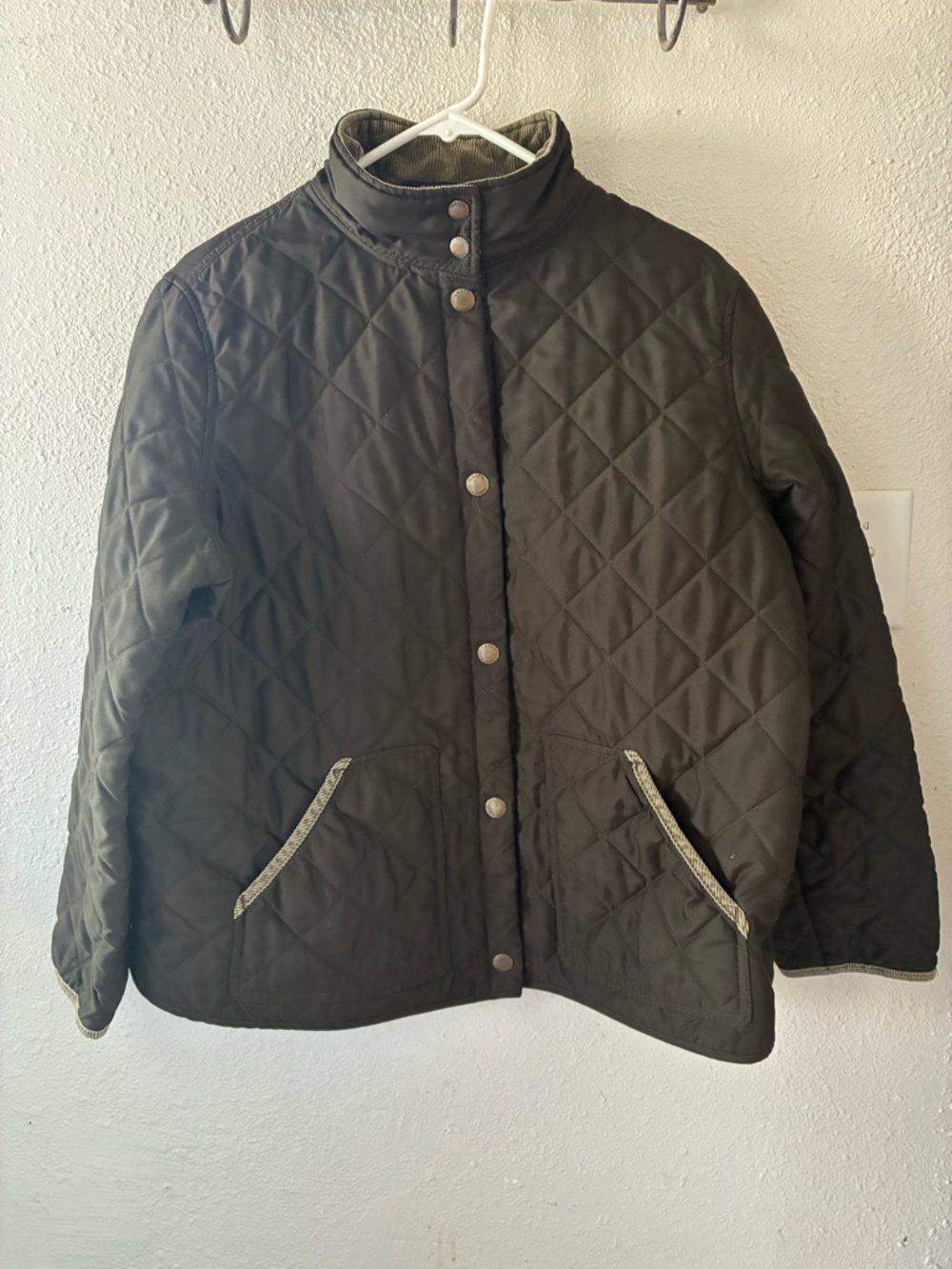 Chaps Quilted Snap Front Jacket